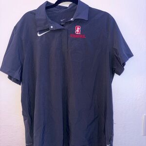 Nike Dark Gray Polo Shirt Stanford Football